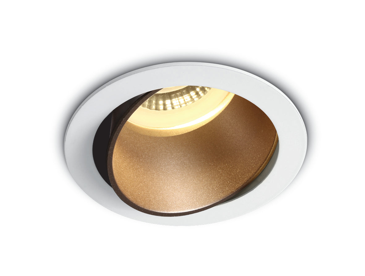 11105M/W/BS WEISS GU10 10W MESSING REFLEKTOR ADJUSTABLE