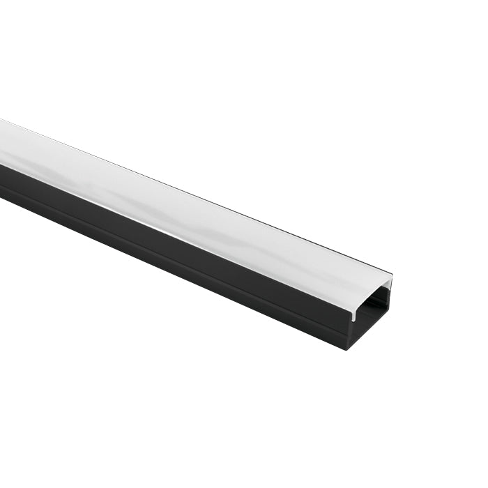 7905/B SCHWARZ PROFIL 2m + PC opal Abdeckung