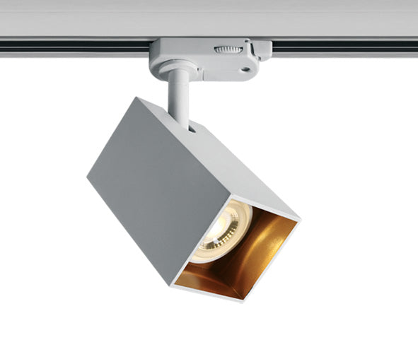 65105NAT/W WEISS GU10 10W TRACK SPOT DARK LIGHT SQUARE