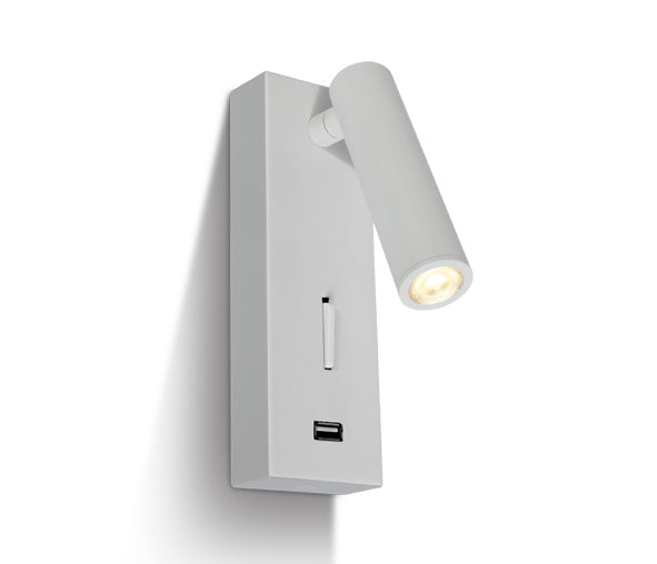 65746A/W/W WEISS SPOT 3W WW IP20 230V USB 2A