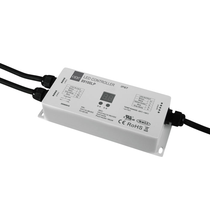 89100LP DALI / PUSH TO DIM 4-Kanal-Controller IP67 12-36V