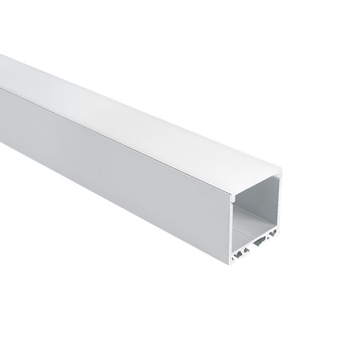 7912/W WEISS PROFIL 2m + PC OPAL Abdeckung
