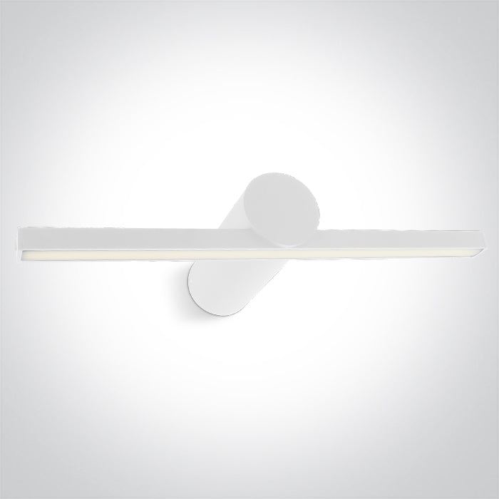 38108N/W/W WEISS LED BATHROOM / WALL LIGHT 8W WW IP44 230V