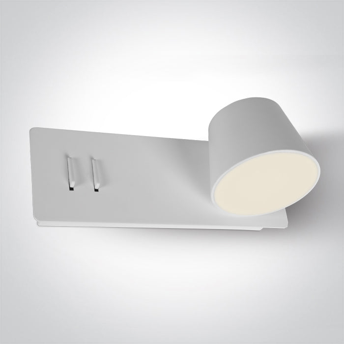 65147A/W/W WEISS LED 6W+4W UPLIGHT WW IP20 230V RIGHT