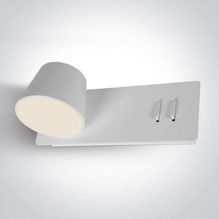 65147/W/W WEISS LED 6W+4W UPLIGHT WW IP20 230V LEFT