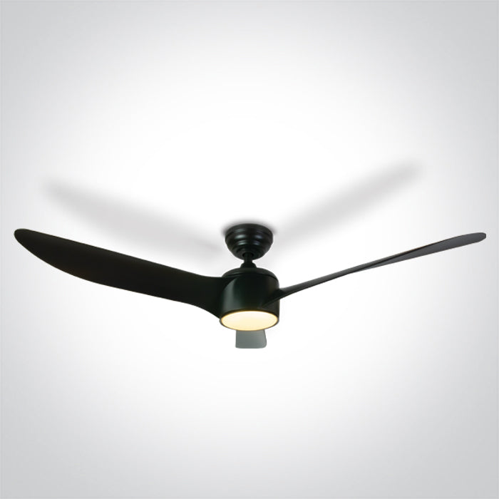 6306/B/V SCHWARZ ABS ROD FAN 40W LED 22W CCTV IP20 230V