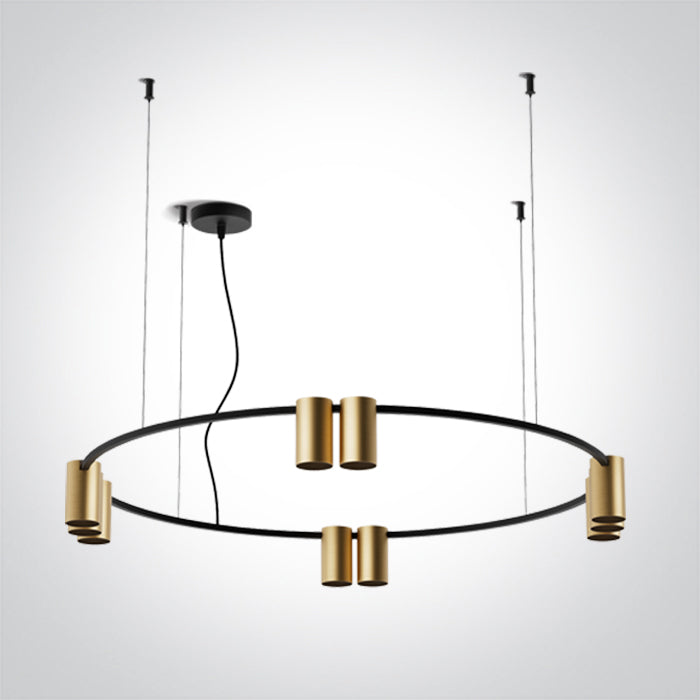 63146C/BBS GEBÜRSTETES MESSING PENDANT GU10 10x7W IP20