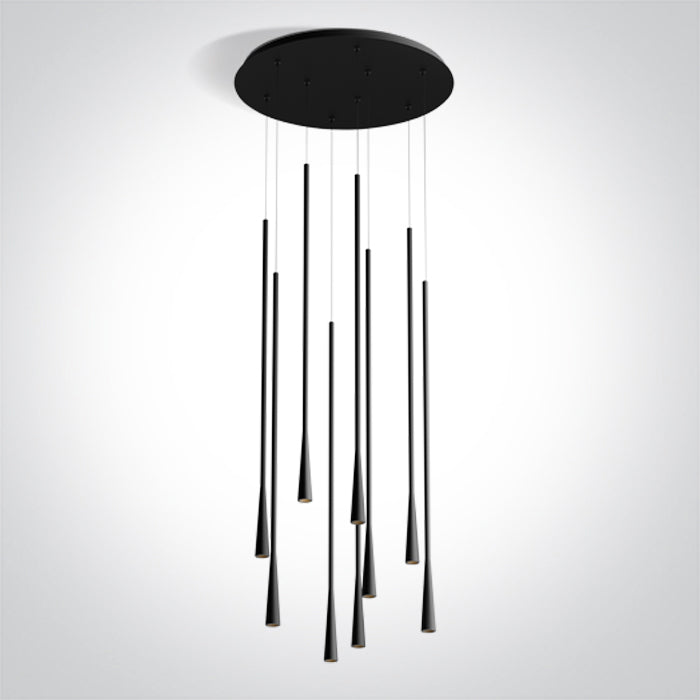 63076D/B/W SCHWARZ 9x5W WW 230V