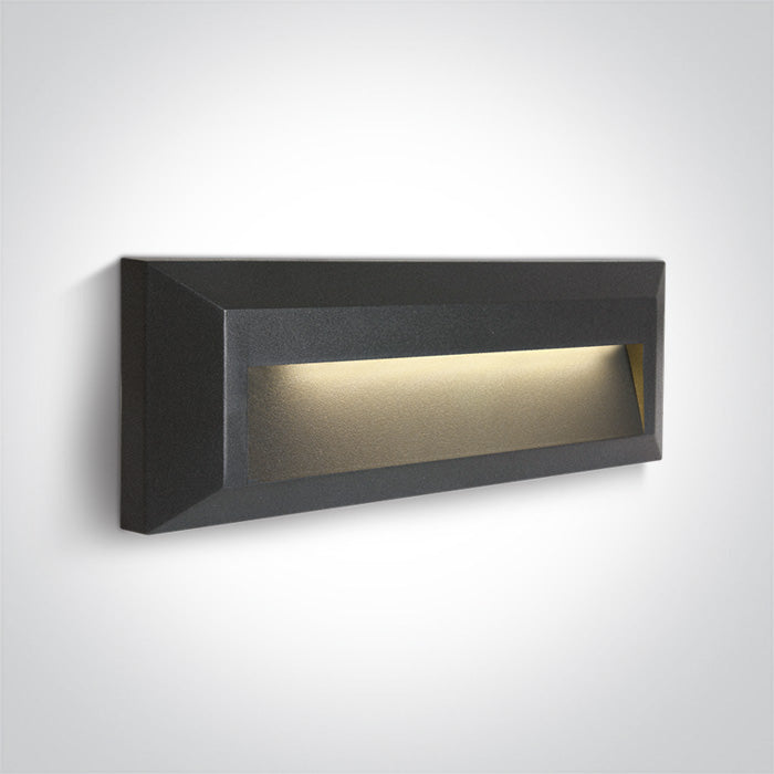 67388C/AN/V ANTHRACITE WALL LIGHT 2W CCTV DARK LIGHT IP65