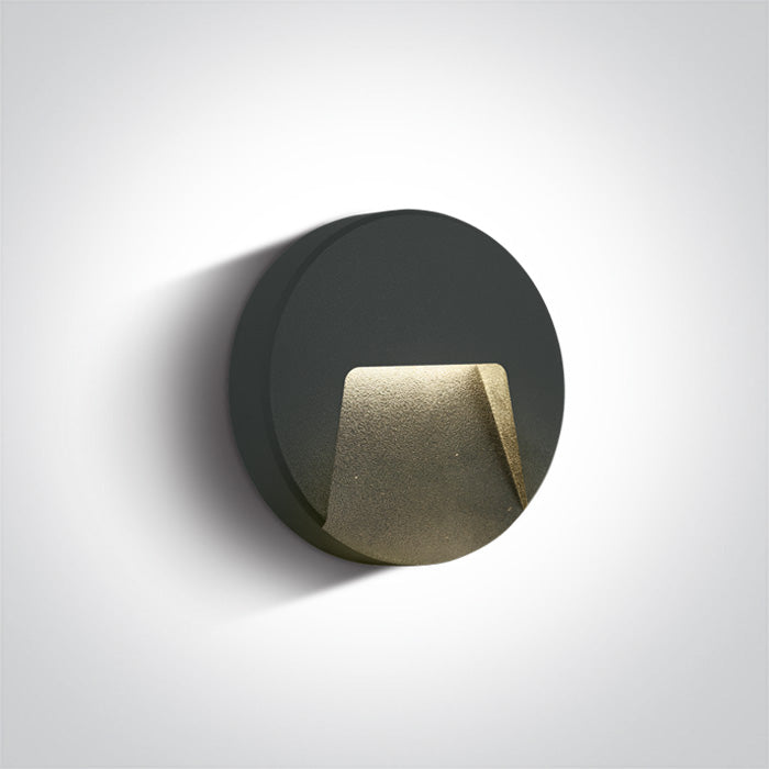 67414/AN/V ANTHRACITE WALL LIGHT 3W CCTV DARK LIGHT IP65