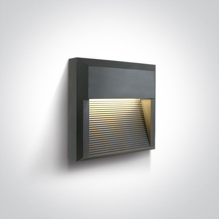 67430A/AN/V ANTHRACITE WALL LIGHT 8W CCTV DARK LIGHT IP65