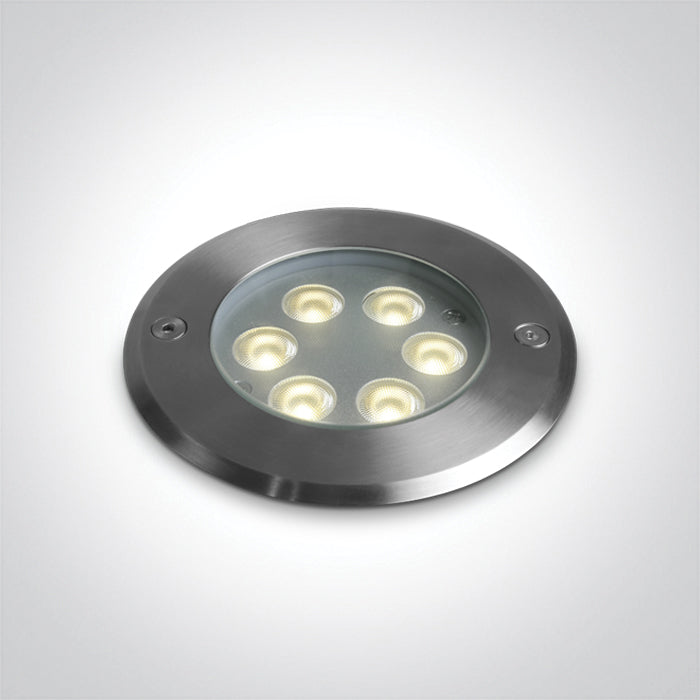 69076B/W SS316L IP67 INGRUND 6x1W WW 24V DC LOW DEPTH