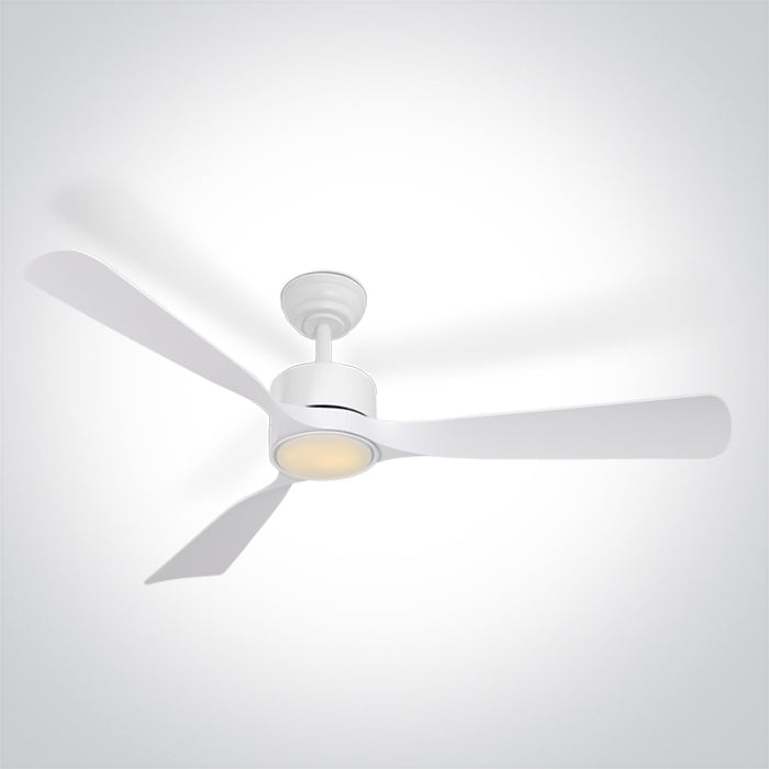 6320/W/V WEISS ABS ROD FAN 32W LED 22W CCTV IP54 230V