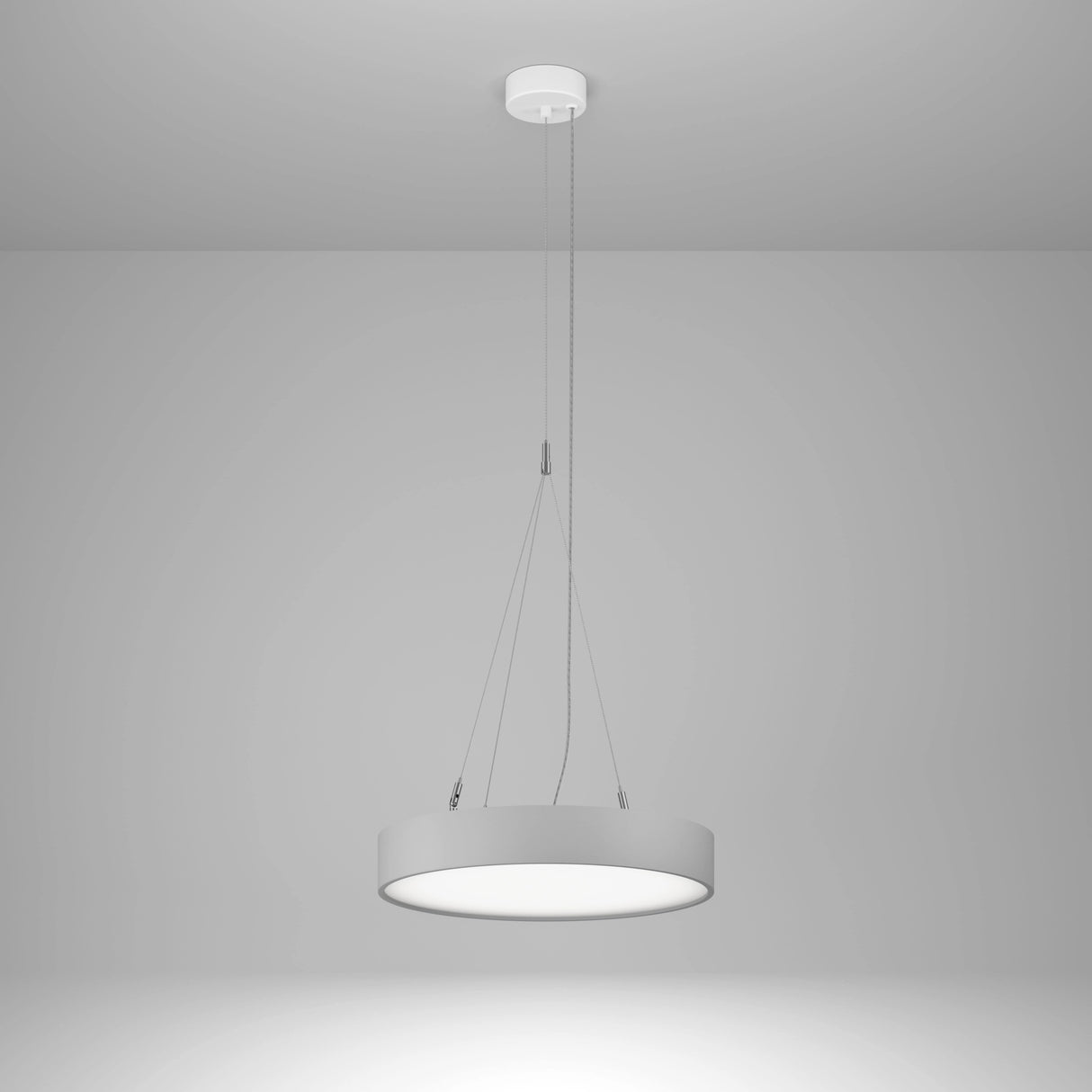 Round 90 HL DI 15,5W 1964lm 830 OP on/off silber Ø-450