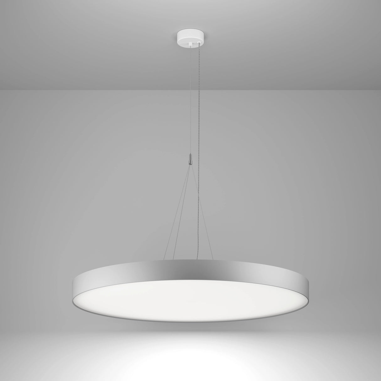 Round 90 HL DI 57W 8348lm 830 OP on/off silber Ø-950
