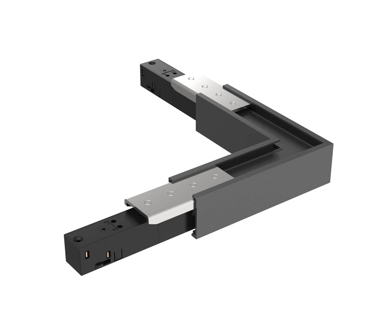 48V SLIM TRACK L-ECKE HORIZONTAL SCHWARZ