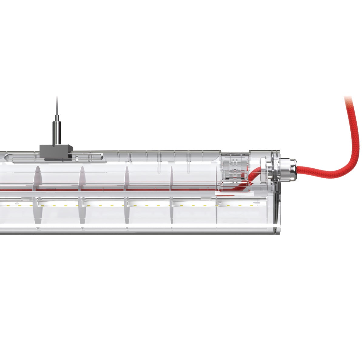 DEVO LOFT LED 1245 24W 3750lm 840 PC Raster rotes Kabel