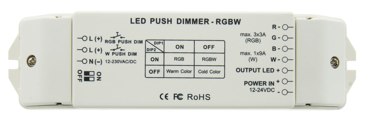 Dimmer RGBW LED Push