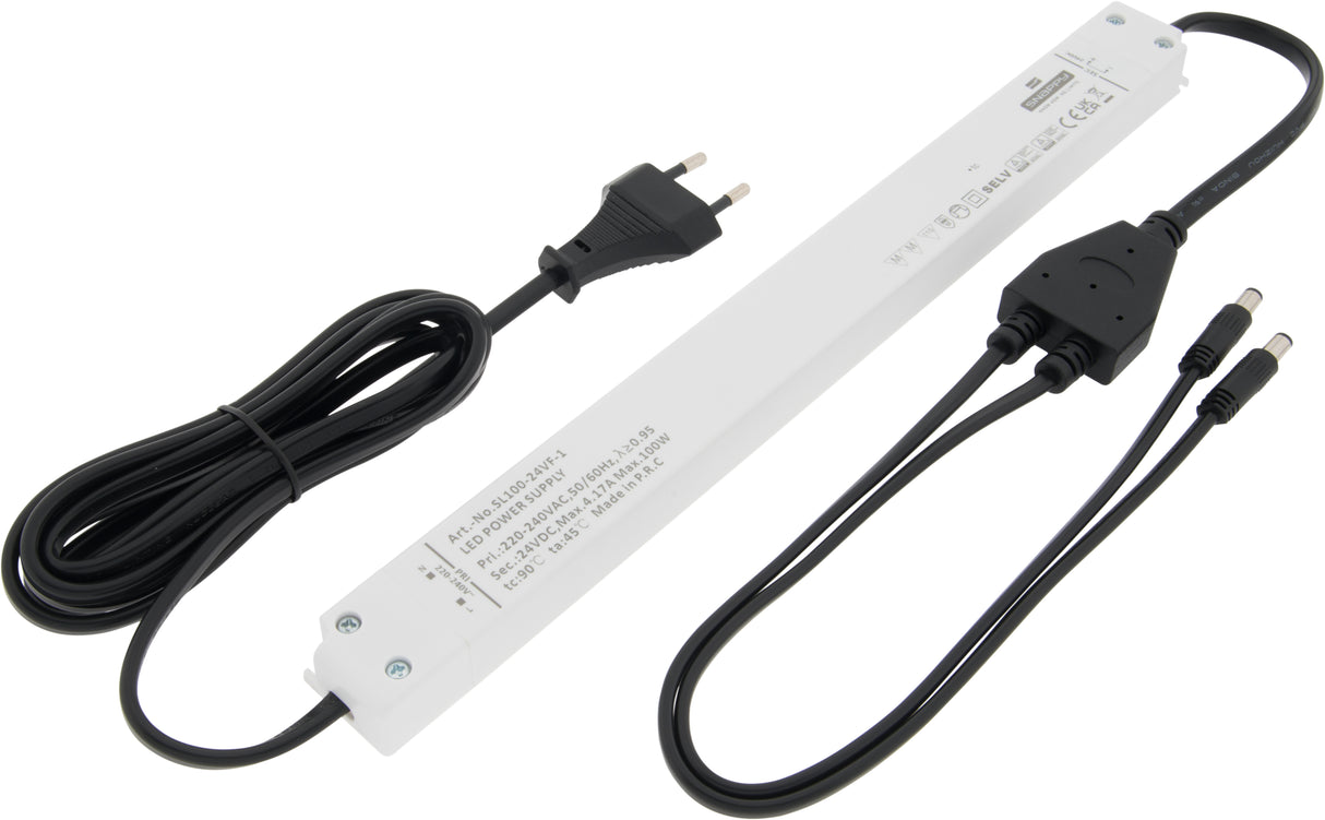 SN - Netzteil 100W/24V steckerfertig - IP20 / MM länglich