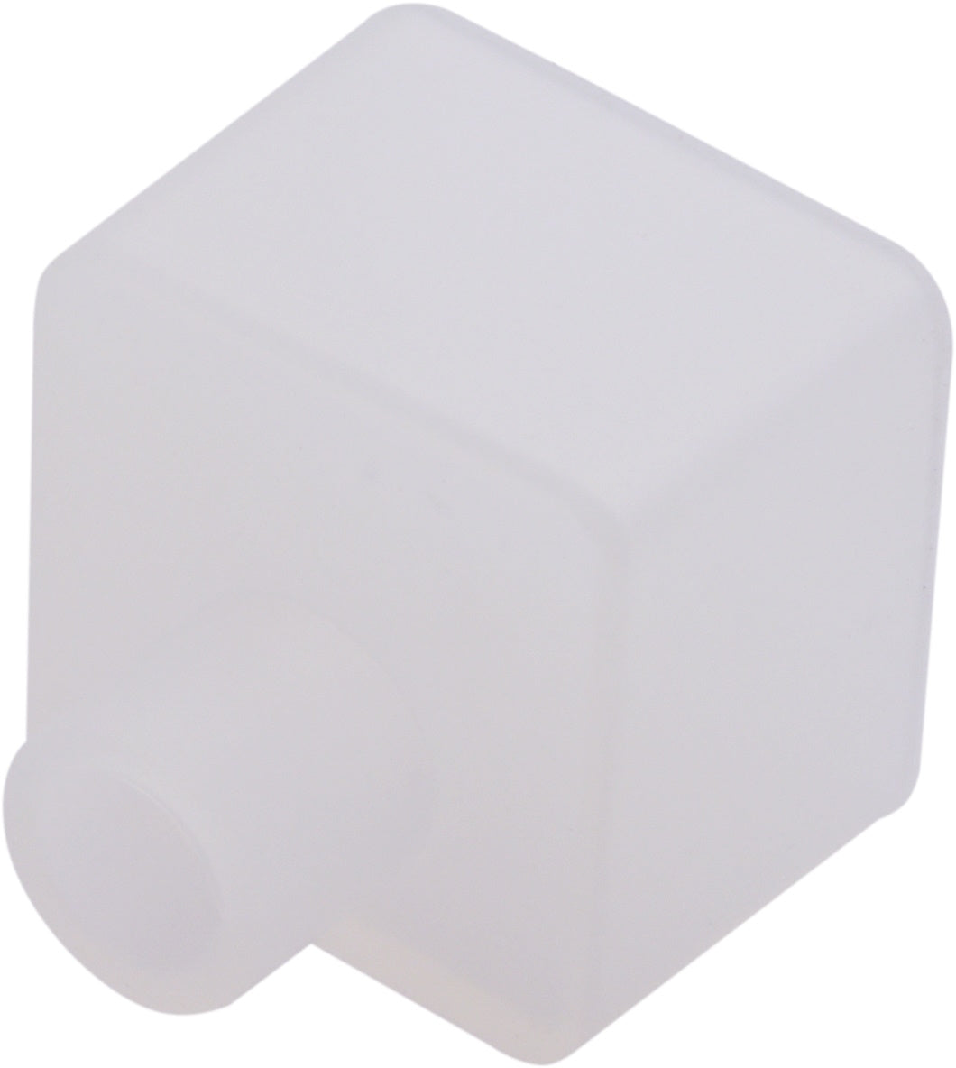 Silikon Endkappe mit Kabeleinführung für 16x16mm, opal