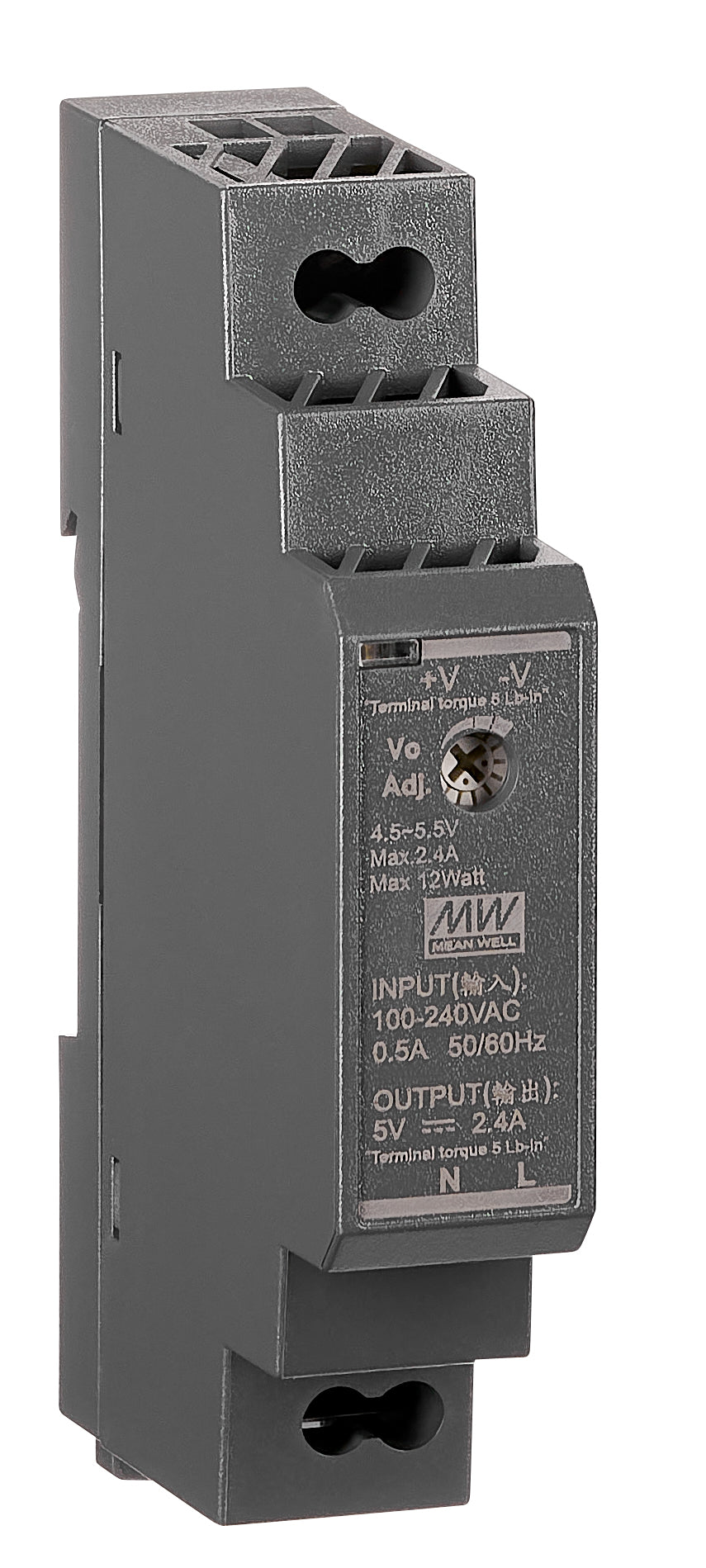 Netzteil Meanwell, geregelt, REG, 230VAC/5VDC 2,4A 12W