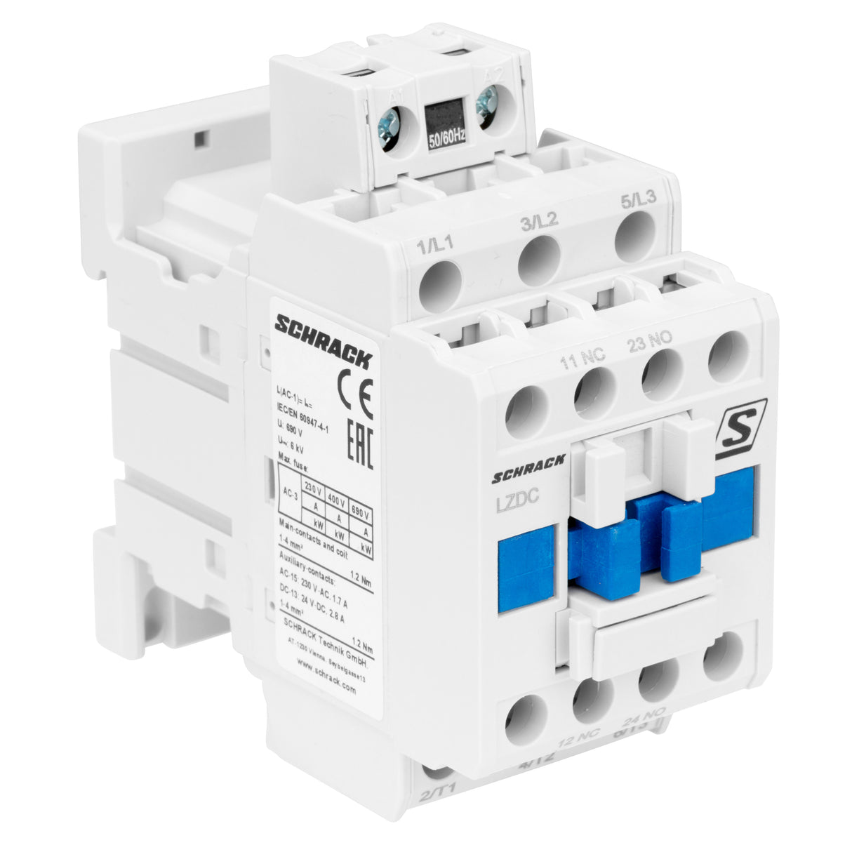 Schütz 3-polig, CUBICO Classic, 5,5kW, 12A, 1S+1Ö, 230VAC