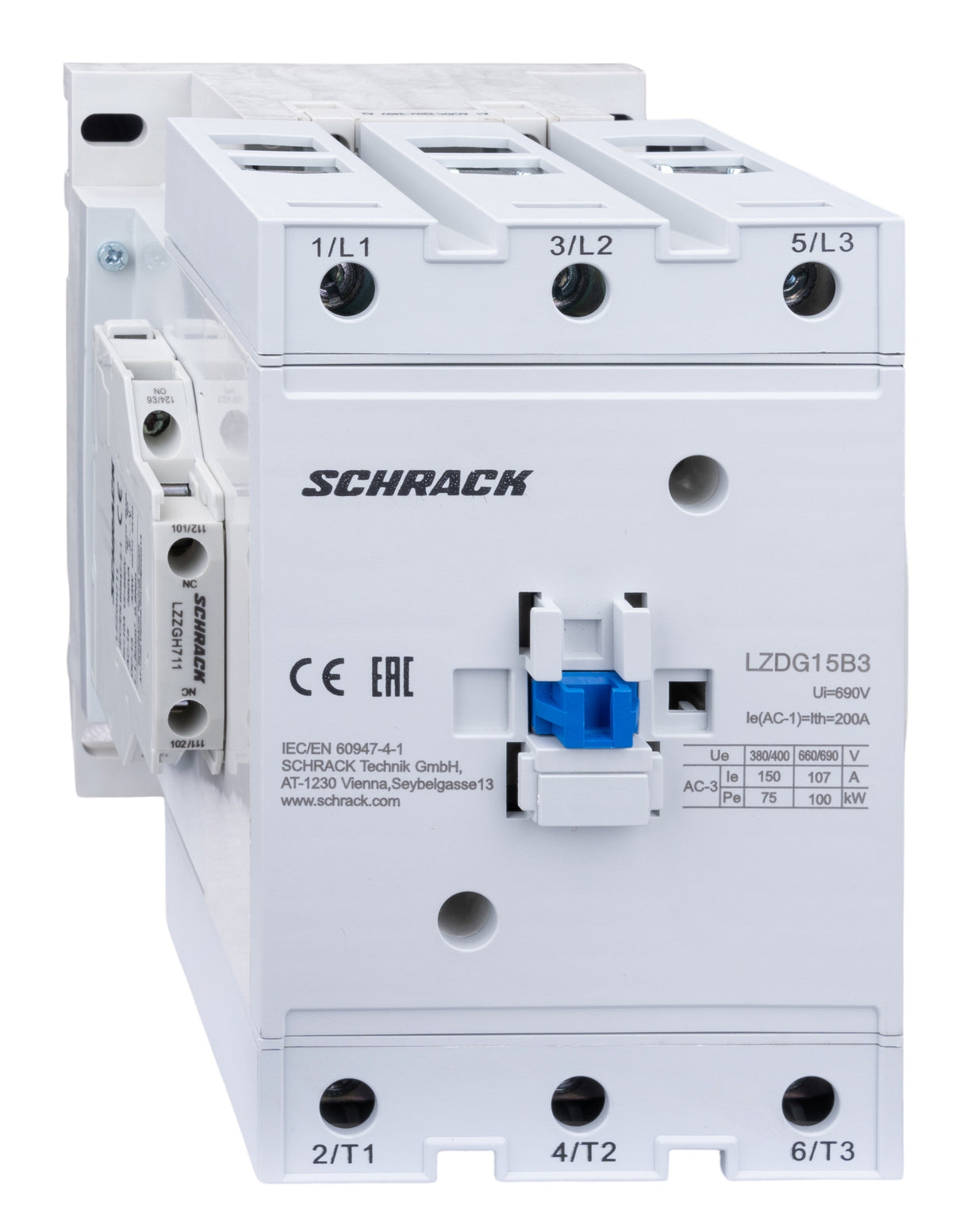 Schütz 3-polig, CUBICO Grand, 75kW, 150A,2S2Ö, 230VACDC
