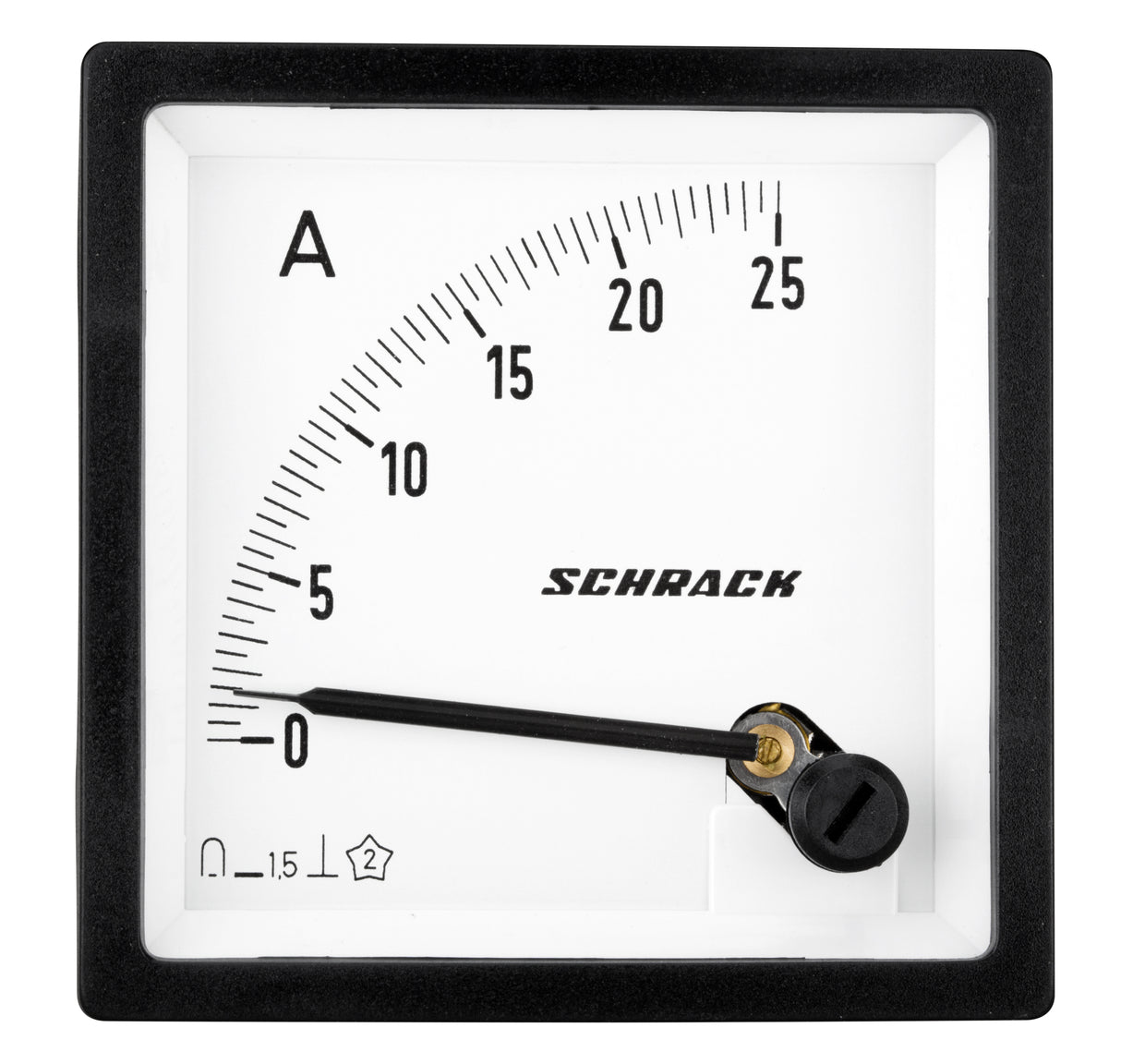 Amperemeter, 72x72mm, 25A DC, Direkt