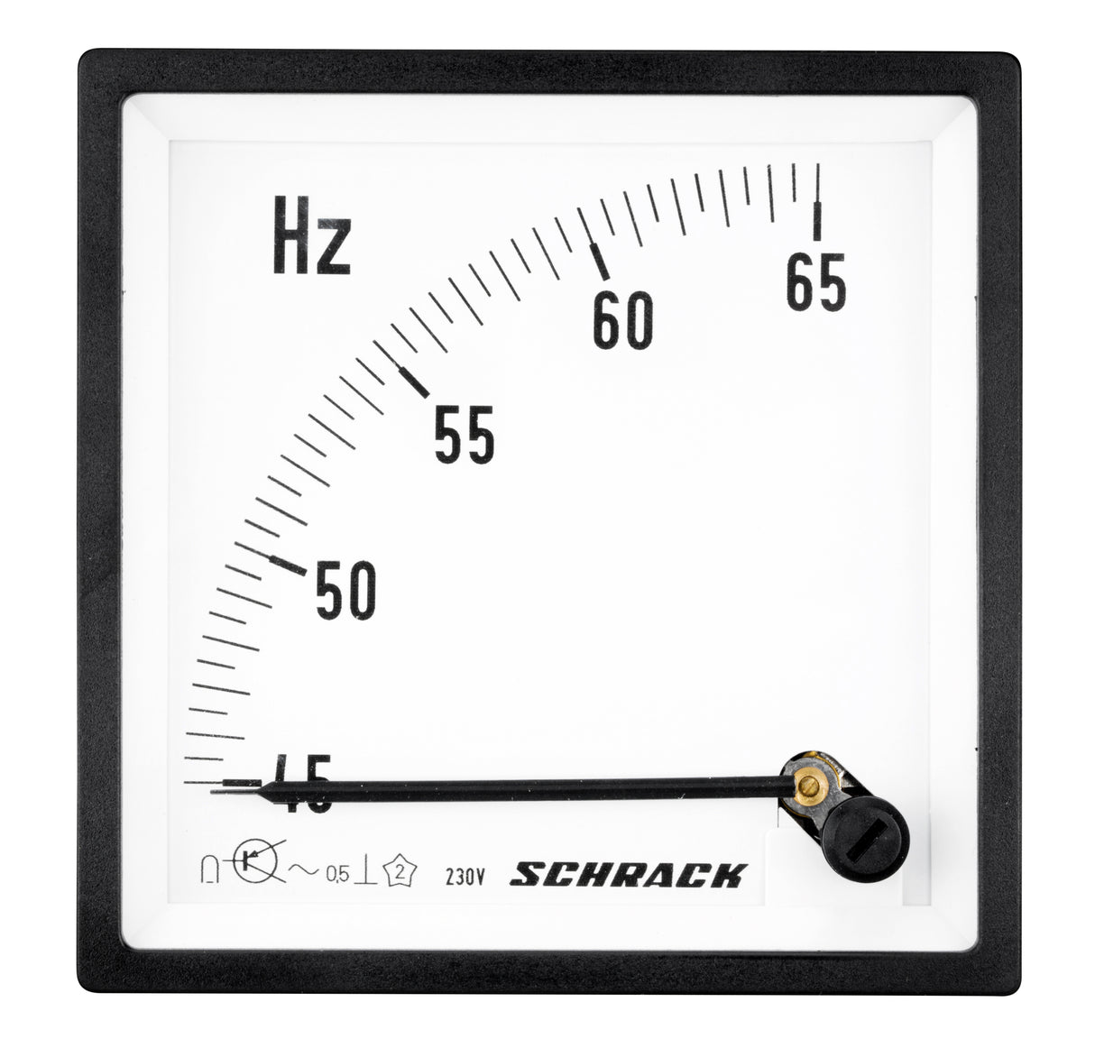 Zeigerfrequenzmesser, 96x96mm, 45 to 65Hz, 230VAC