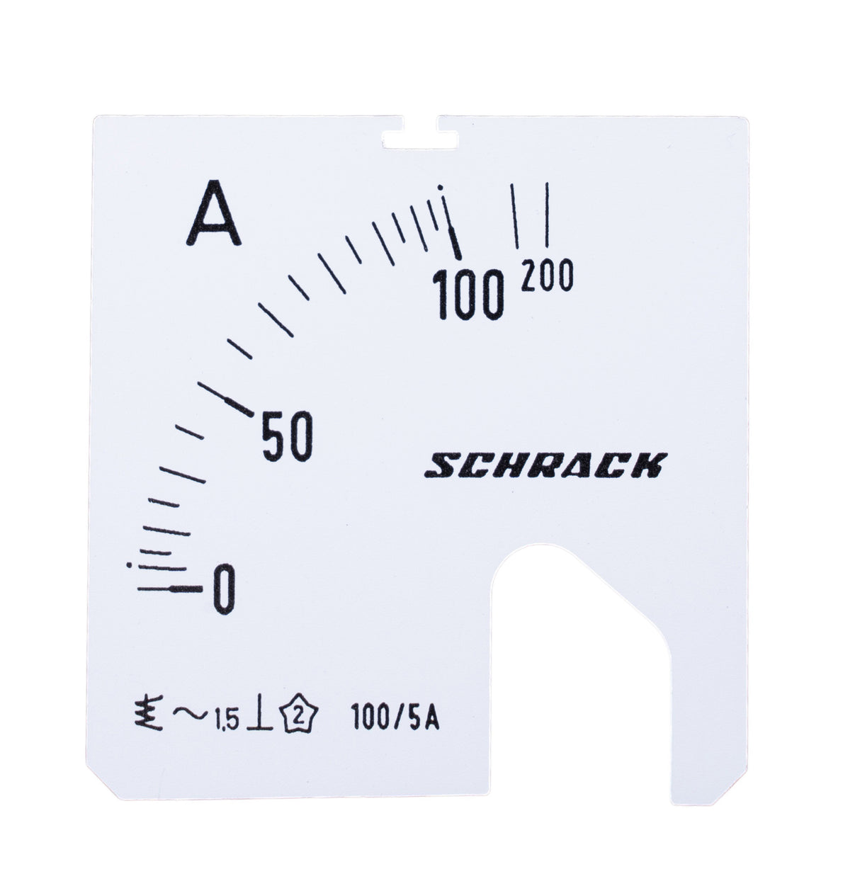 Wechselskala, 48x48mm, 100/200/5A AC