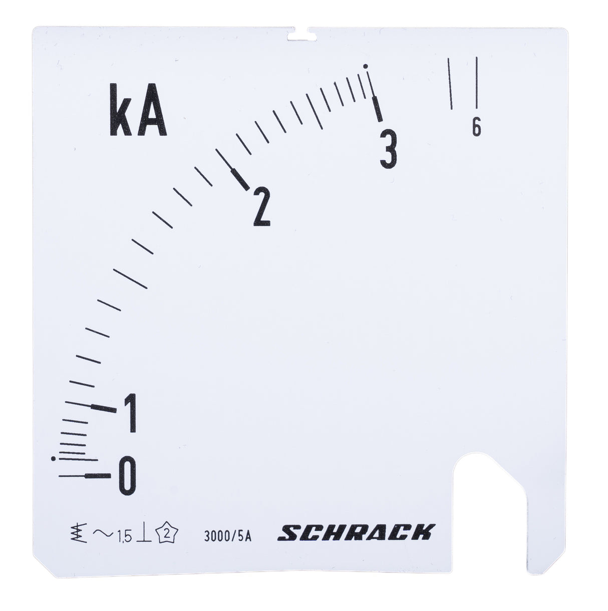 Wechselskala, 96x96mm, 3000/6000/5A AC