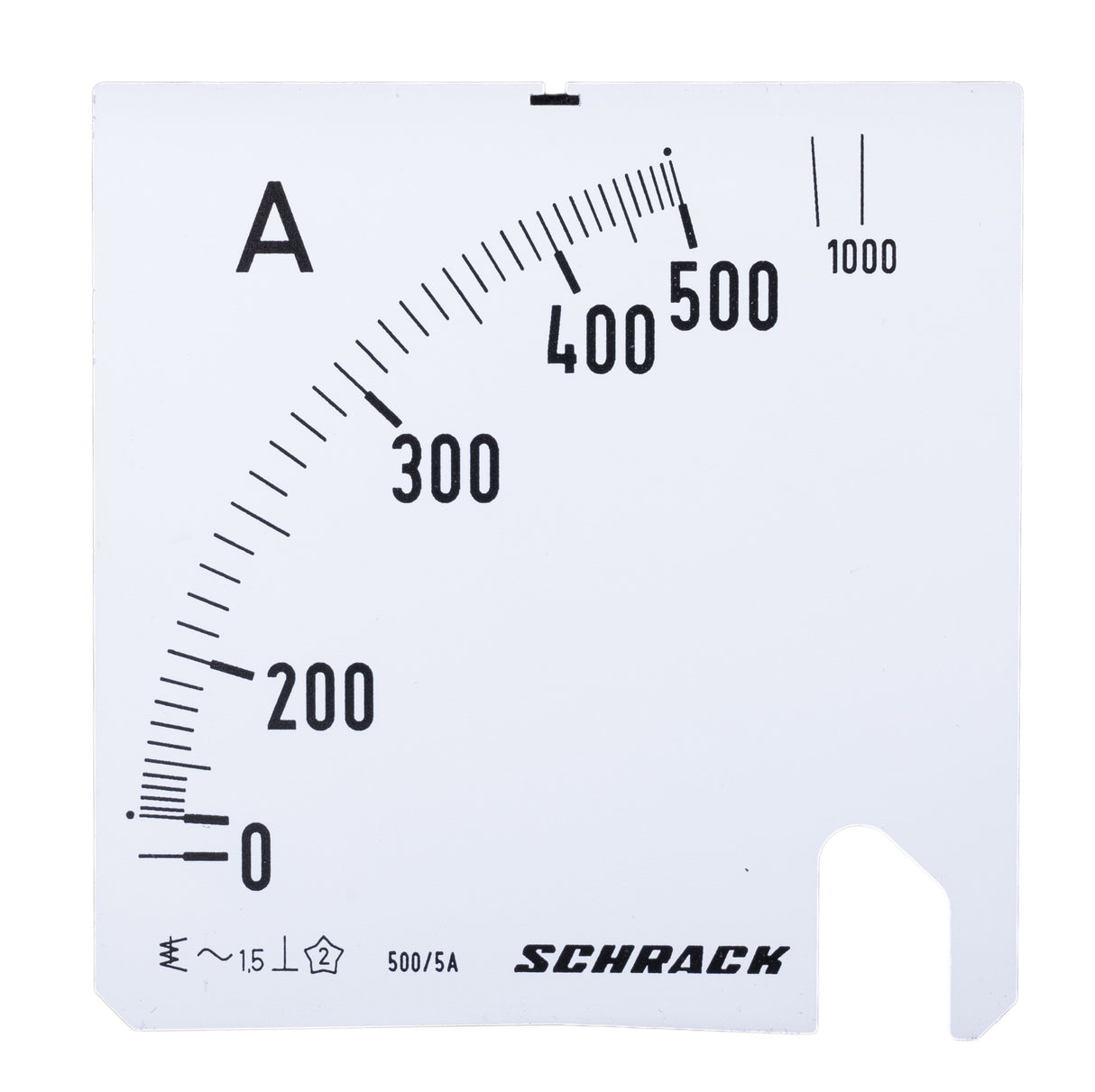 Wechselskala, 96x96mm, 500/1000/5A AC