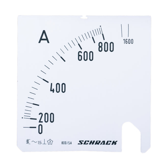 Foto: Wechselskala, 96x96mm, 800/1600/5A AC