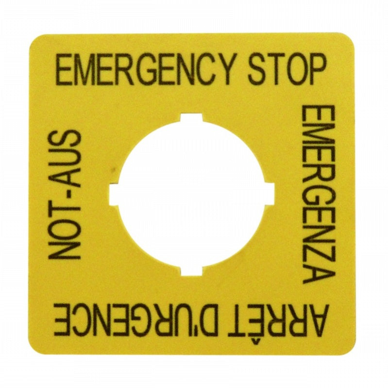 Not-Aus Schild 50x50mm