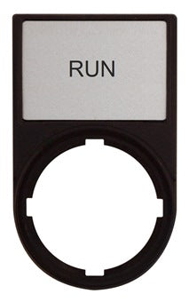 Schild+Träger 30x50 Anzeige: RUN