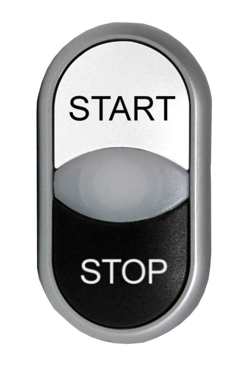 Doppeldrucktaste tastend bel. schwarz/weiss "STOP/START"