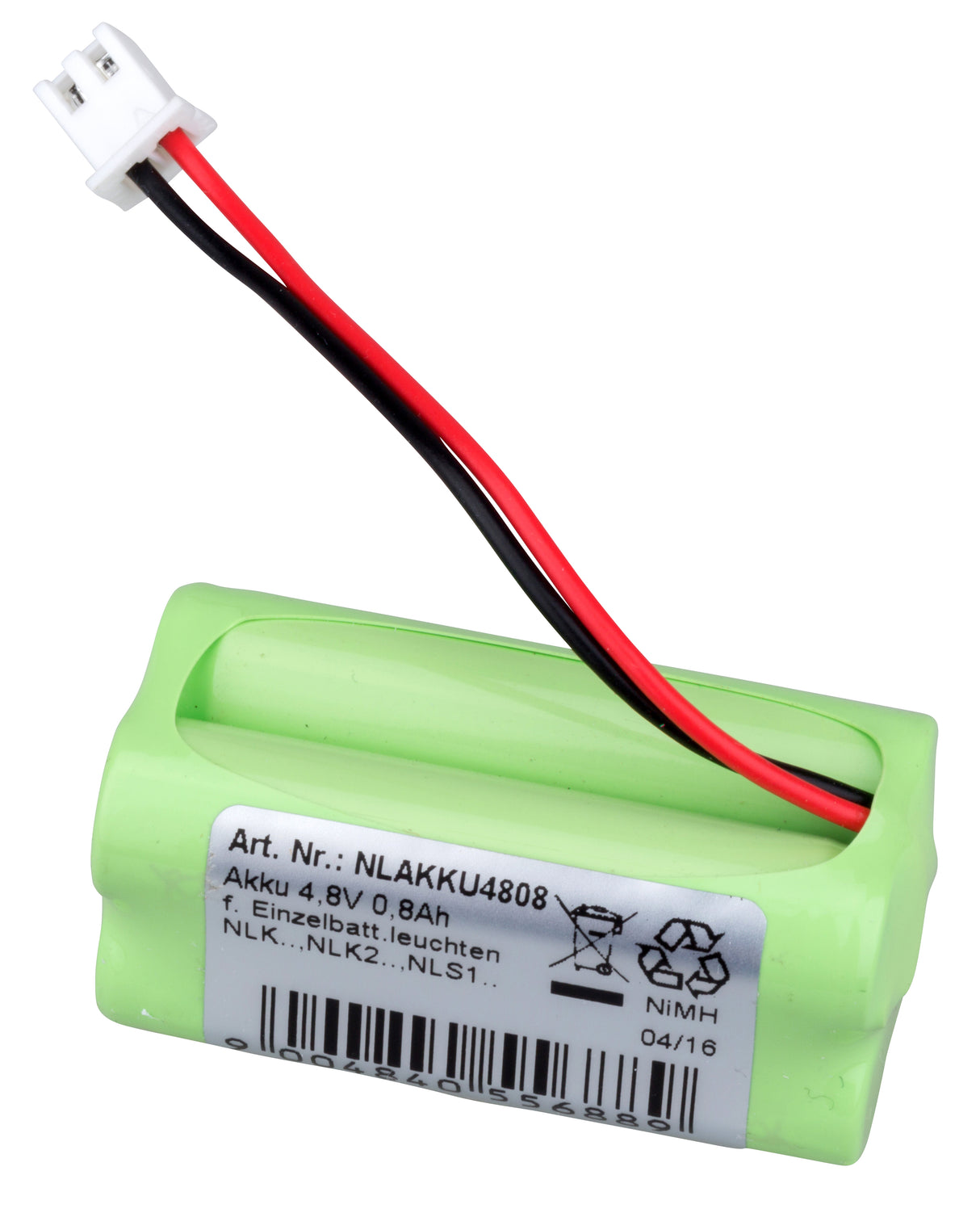 Akku NiMH 4,8V 0,8Ah für Einzelbatterieleuchten LED