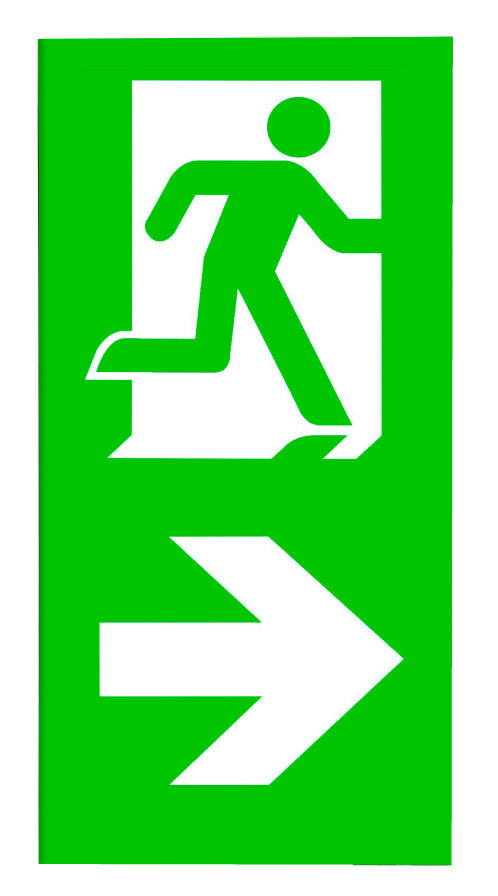Steckpiktogrammset für Notleuchten Design K9 EW:30m