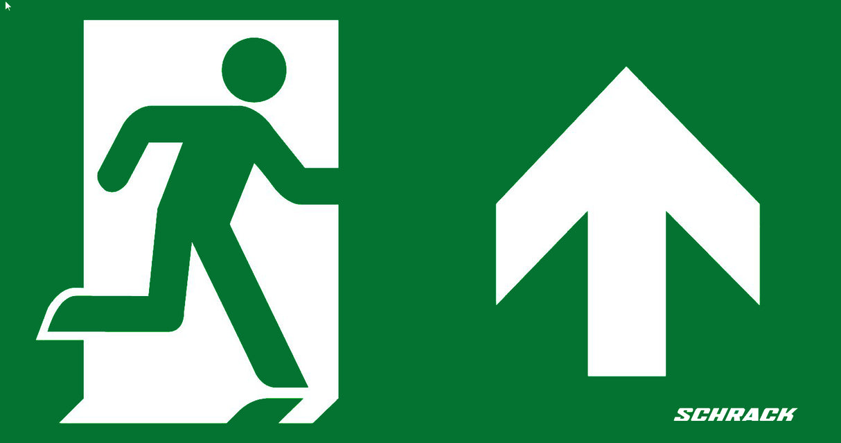 Klebepiktogramm Pfeil oben, Erkennungsweite: 20m