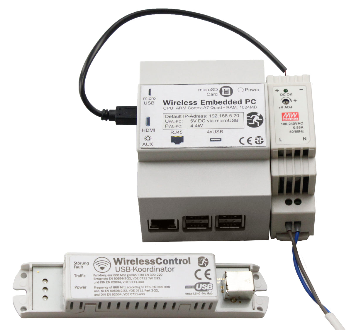 Hutschienen PC (CPC) für WirelessControl Professional
