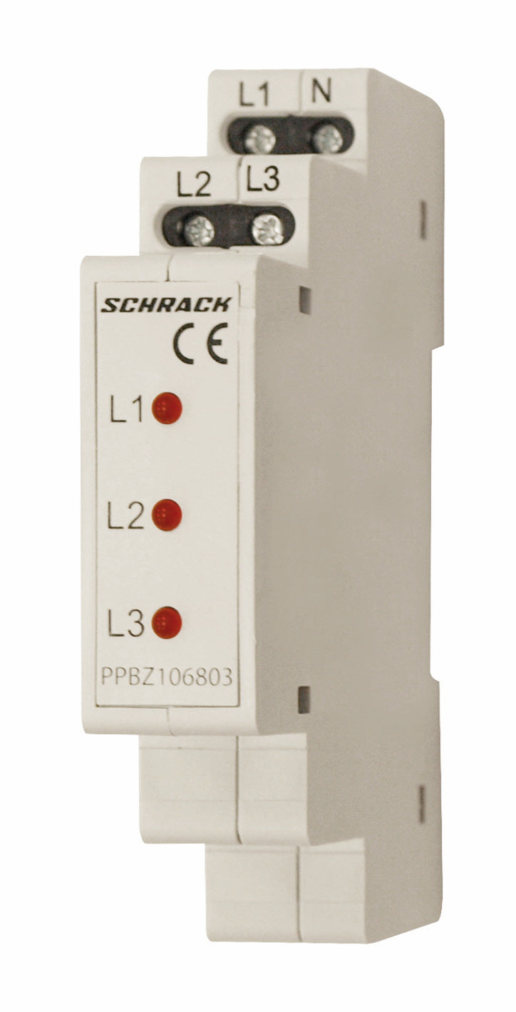 3phasige LED-Phasenanzeige Reiheneinbau IP40
