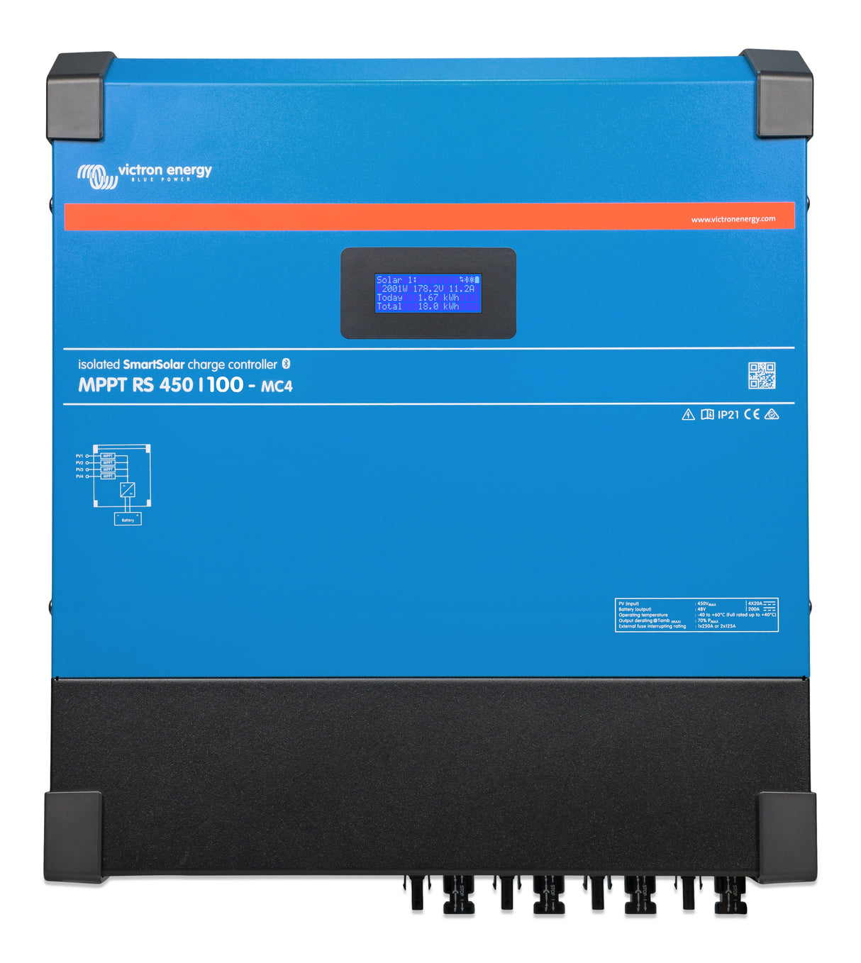 SmartSolar MPPT RS 450/100-MC4, 2 MPPT