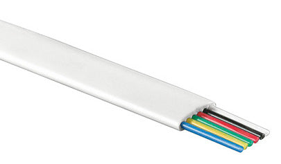Modularflachleitung 6polig weiß für Telefon-Patchkabel 100m