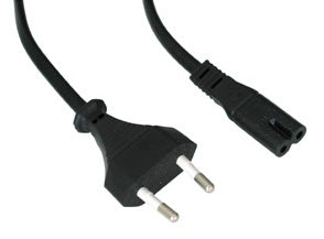 Netzkabel Euro - Euro8, schwarz, 1,8m