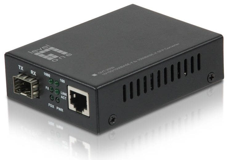 Medienkonverter 1x RJ45 10/100/1000 - 1x LWL SFP-Slot