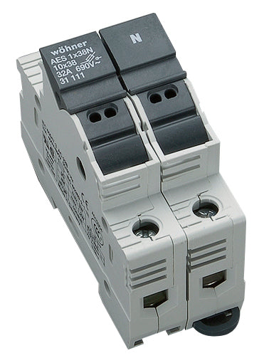 Halter für zylindrische Sicherungen 32A 690V 1-polig+N