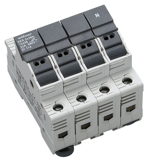 Foto: Halter für zylindrische Sicherungen 32A 690V 3-polig+N