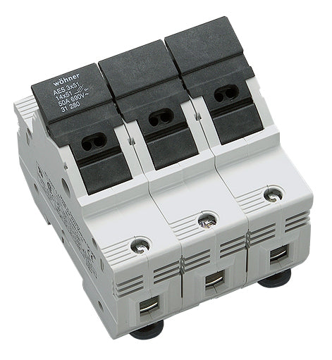 Foto: Halter für zylindrische Sicherungen 50A, 3-polig, 690V