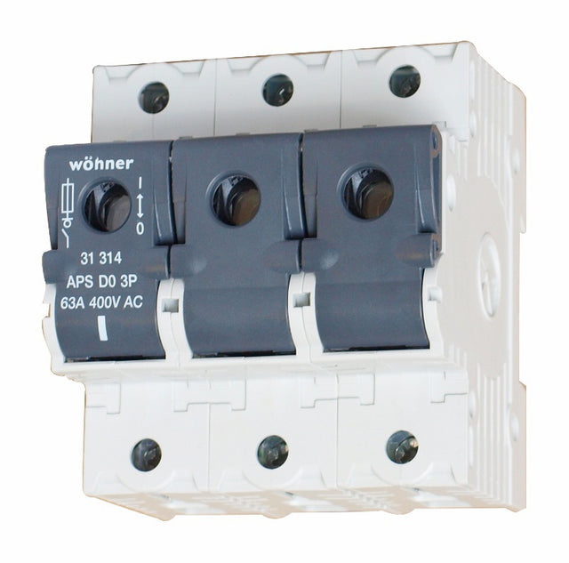 Foto: Lasttrennschalter für D0-Sicherungen bis 63 A, 3-polig