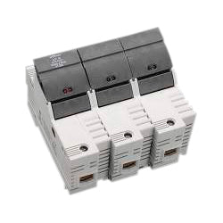 Foto: Halter zylindrische Sicherungen + LED, 3-polig, 50mm²